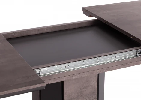 Стол обеденный SKAT ЛДСП/МДФ, 120-160х80х75 см, Оникс/Графит Tetchair 18956