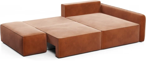 ПОРТЛЕНД Диван угловой с банкеткой терракотовый D1 furniture арт.AAA41671002