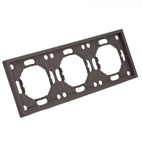 Рамка на 3 поста (антрацит, soft touch) Stekker Эмили 49938