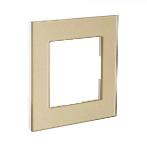 Рамка 1-постовая стекло золотой Kollinger Asthetik AS1GD