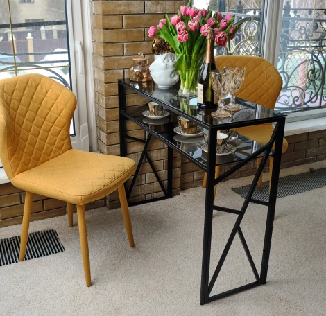 Консольный стол AllConsoles 1091-CB grey черный муар