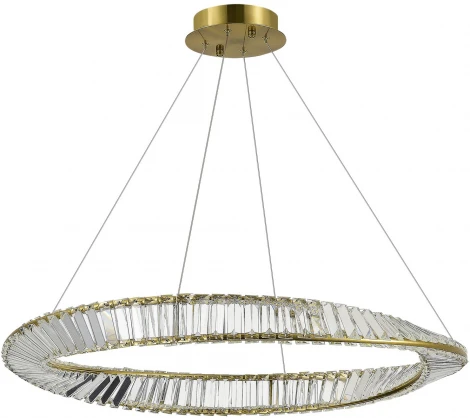 Подвесной светильник ST Luce Ritorto SL6204.311.01 Латунь/Прозрачный LED 1*45W 4000K (220V, на тросе, круглые)