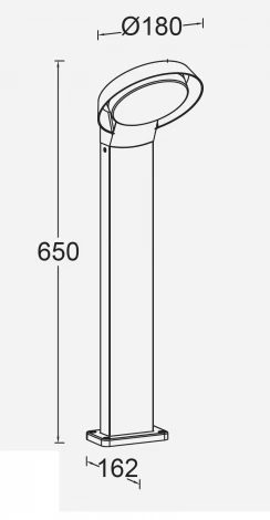 Наземный светильник светодиодный Oasis Light MERIDIAN W1057-3K-650 Gr (220V, IP54)