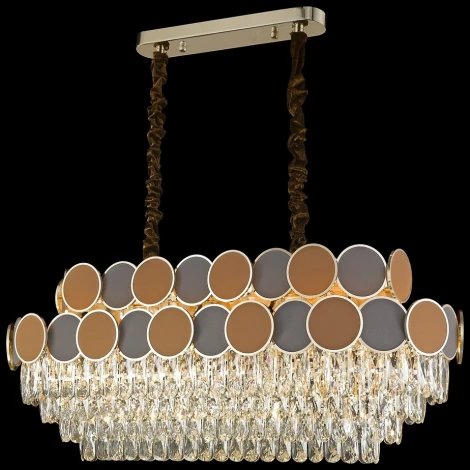 Подвесная люстра каскадная Wertmark Oriana WE145.14.303 (220V, хрусталь, на цепи)