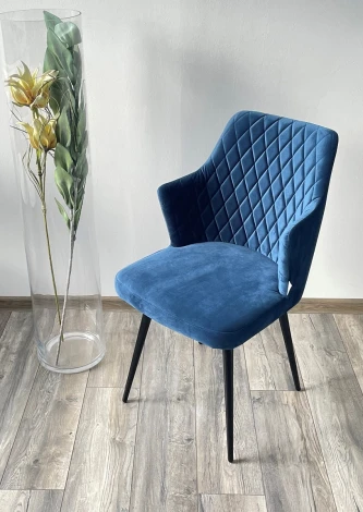 Стул HERMAN 360 град. СИНИЙ #29, велюр / черный каркас M-City 461MC04749