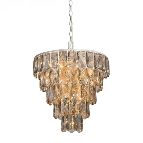 Подвесная люстра Vitaluce V5279-0/20+1 (220V, хрусталь, на цепи, круглые)