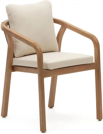 Стул уличный La Forma (ex Julia Grup) Malaret (Белый/ Веревка)