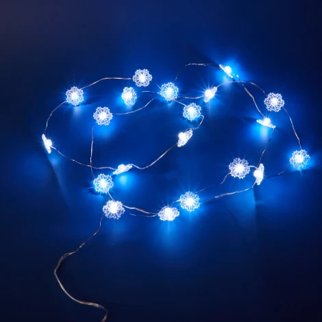 Гирлянда Uniel ULD ULD-S1900-020/STB/2AA WHITE IP20 SNOWFLAKES MINI