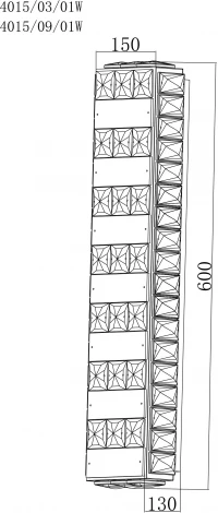 Настенный светильник Stilfort Cerruti 4015/03/01W (регулировка яркости, LED, 220V, пульт управления)
