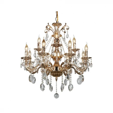 Подвесная люстра Omnilux Aosta OML-78903-12 (220V, на цепи, подсвечник, свеча)