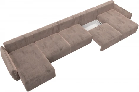 Диван п-образный Лига-051 НПБ МегаЛонг Лига Диванов (Велюр) арт.128678