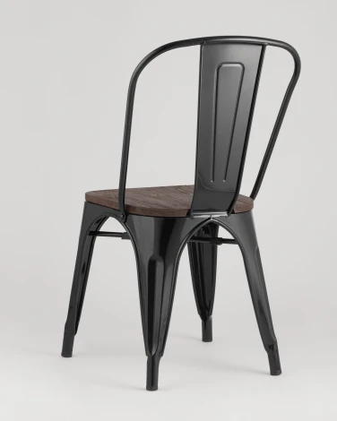 Стул Stool Group TOLIX WOOD черный глянцевый УТ000000942