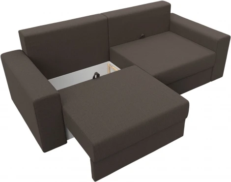 Диван прямой Майами (Коричневый/Рогожка) Лига Диванов арт.121153