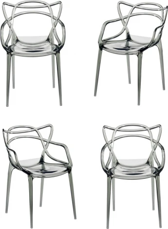 Комплект из 4-х стульев Bradex Home Masters прозрачный серый (FR 0705К)