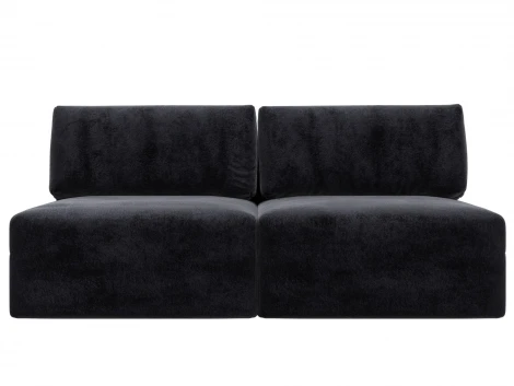 Диван прямой модульный Лига-060 НПБ (ЛДСП,Брус,Фанера/Пластик/Велюр/Темно-серый) Лига Диванов 129459