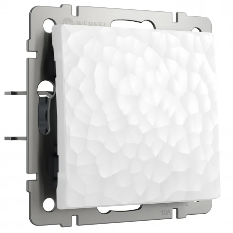 Выключатель одноклавишный проходной (hammer белый) Werkel W1212001 (a052027)