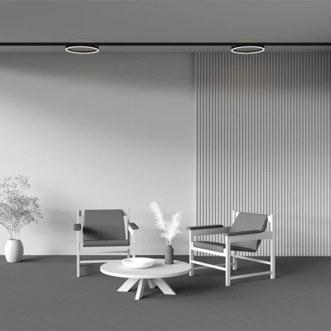 Трековый светильник магнитный однофазный 24W 48V Maytoni Rim TR227-2-24W3K-B (LED, кольцо)