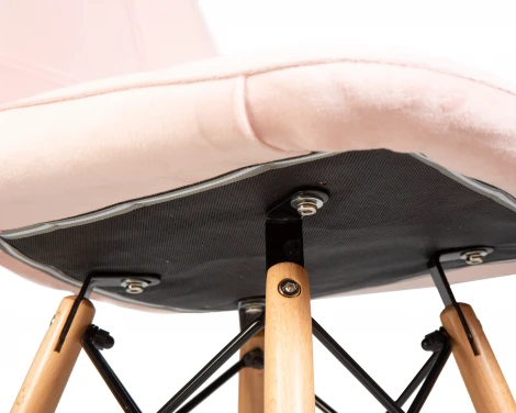 Стул обеденный BENNET (ножки светлый бук, пудрово-розовый велюр (HLR-39))