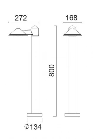Наземный светильник Oasis Light W11876N3-800