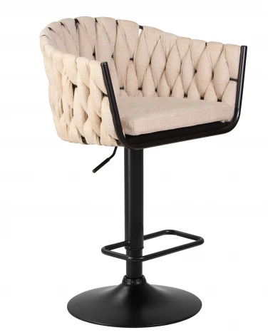 Набор 2 шт стул барный DOBRIN LEON (бежевая ткань (LAR 275-1))