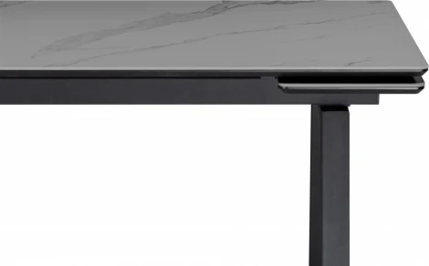 Керамический стол Notta Джек 140(200)х80 серый мрамор larka grey / черный арт.612901