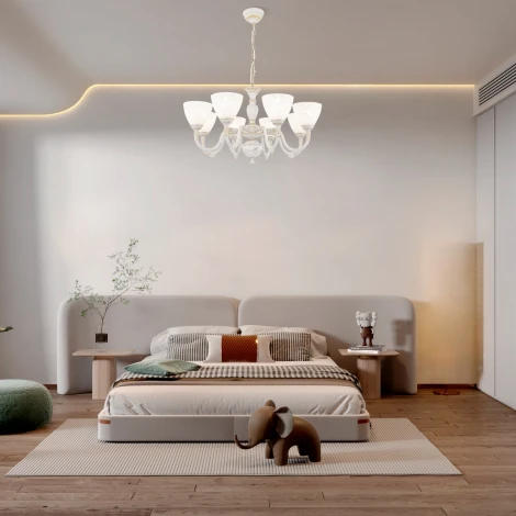 Подвесная люстра Arte Milano AM343837 347837/8 WT+G (220V, на цепи)