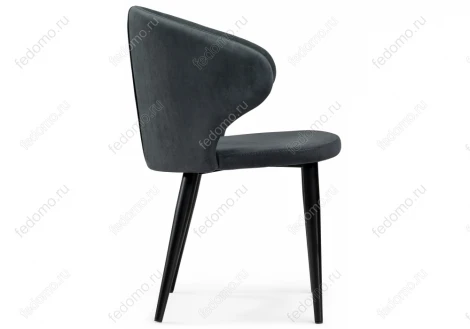 Стул Woodville на металлокаркасе Алсисар катания графит / черный 469977