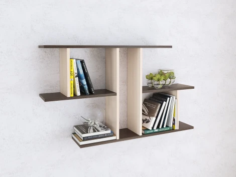 Полка ТЭКС навесная ПН-4, венге/дуб молочный