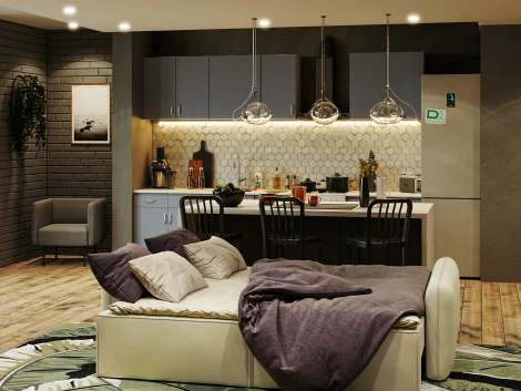 Диван прямой молочный D1 Портленд AAA4153014 Premier 01