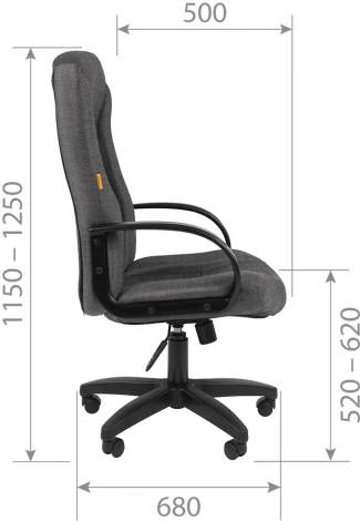 Компьютерное кресло CHAIRMAN 685 ст. (Пластик,Ткань/Серый)