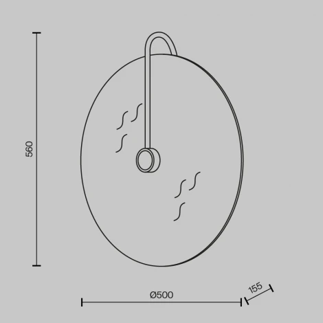 Настенный светильник Maytoni Mare MOD305WL-03CH (220V, круглые)
