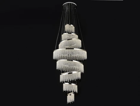 Большая подвесная люстра хрустальная светодиодная Newport 10160 10160/350