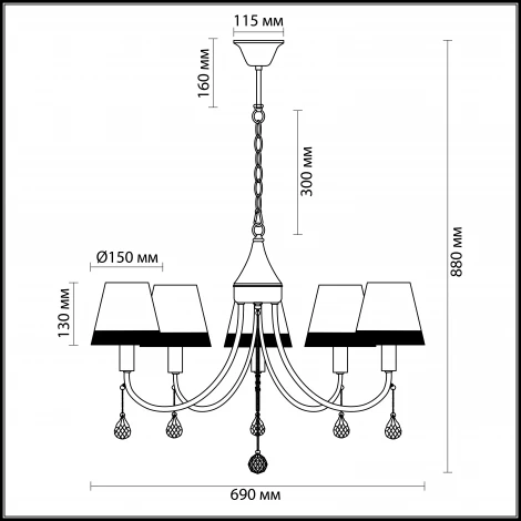Подвесная люстра Lumion Naira 2978/5