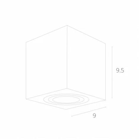 Потолочный светильник уличный Arte Lamp Galopin A1461PL-1WH (220V, куб, IP44)