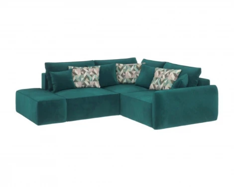 Диван угловой изумрудный D1 Портленд AAA41308009 Premier 19