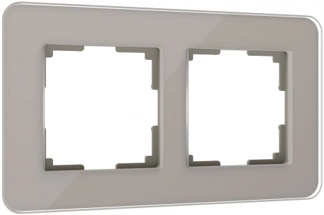 Рамка на 2 поста Elite (дымчатый, стекло) Werkel W0022417 (a057875)