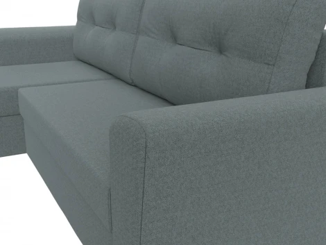 Диван угловой Амстердам Лайт левый угол (Серый/Рогожка) Лига Диванов арт.121169L