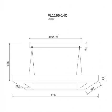 Подвесной светильник светодиодный Fluorite Certezza FL1165-14C