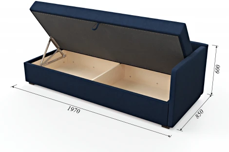 Диван-кровать Arsko Велес Угол правый велюр синий