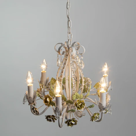 Подвесная люстра Abrasax SD785 (220V, на цепи, свеча, цветы, розы)