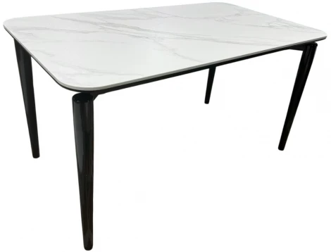 Стол обеденный IST-CASA Блум ART2922-160W, 160х90х75 см, белая керамика/черный