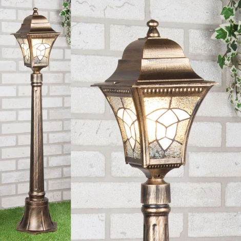 Наземный фонарь Elektrostandard Altair черное золото F