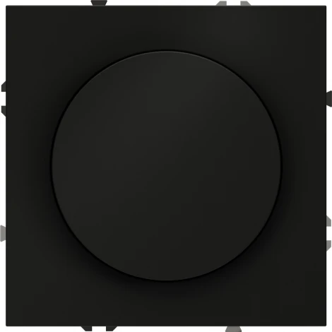 Диммер поворотно-нажимной 600 Вт (черный матовый) Voltum S70 VLS070308