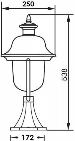 Наземный фонарь Oasis Light MADRID-COOPER 84304c SB1 Bl (220V, IP44)