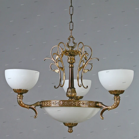 Люстра подвесная Ambiente by Brizzi Toledo, 6 ламп, бронза с белым