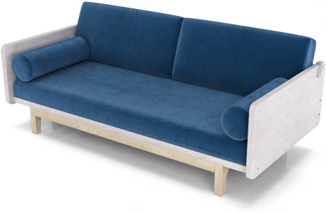 Диван Arsko Двалин беленый дуб синий велюр