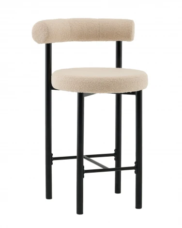 Стул полубарный Флорео букле бежевый Stool Group арт.УТ000041333
