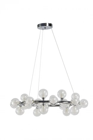 Подвесная люстра AM Group AM470 D700 CHROME (220V, на тросе, шар, молекулы)