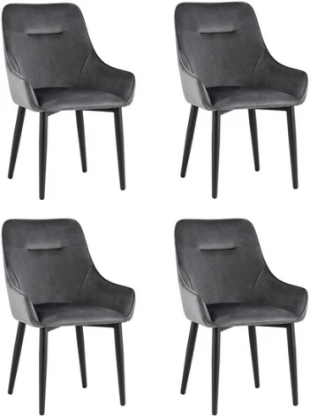 Стул Диана велюр серый 4 шт Stool Group (арт.УТ000037413)