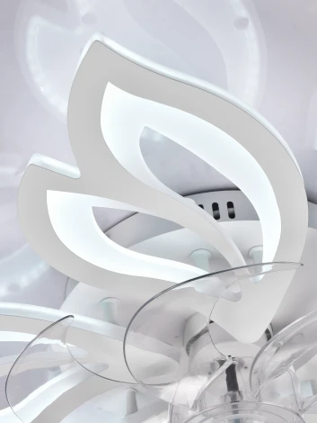 Потолочная люстра светодиодная с вентилятором Natali Kovaltseva Ledfan LED LAMPS 81488 (регулировка яркости, 220V, пульт управления, управление смартфоном)